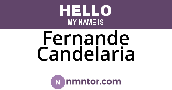 Fernande Candelaria