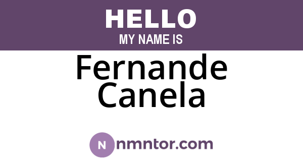 Fernande Canela