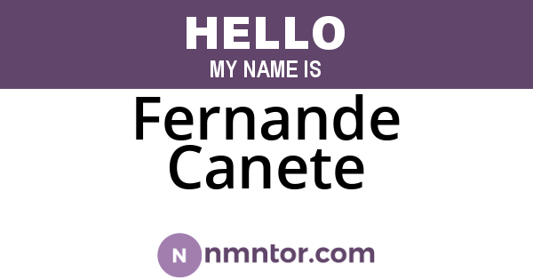 Fernande Canete