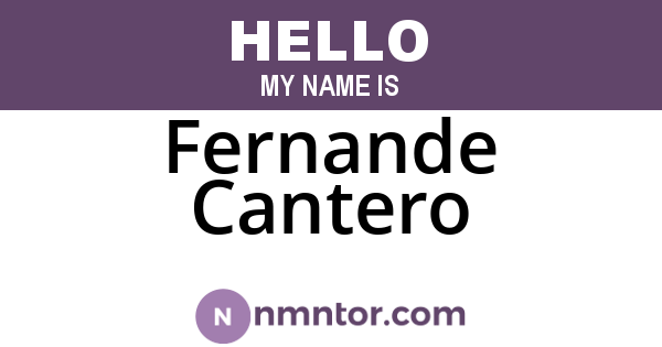 Fernande Cantero