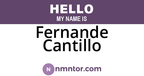 Fernande Cantillo