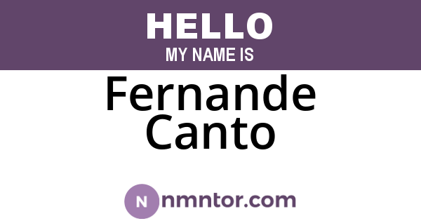 Fernande Canto
