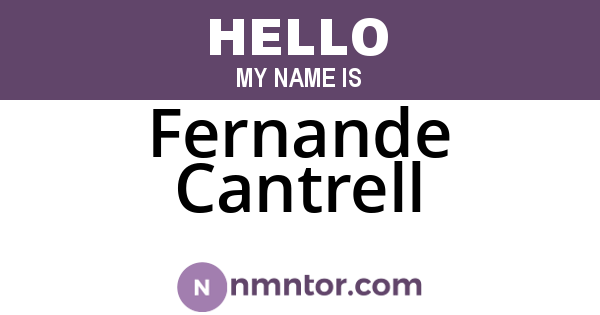 Fernande Cantrell