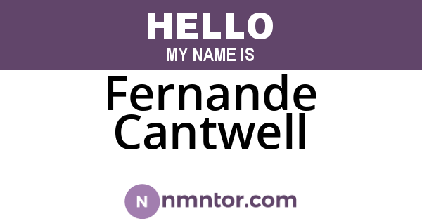Fernande Cantwell