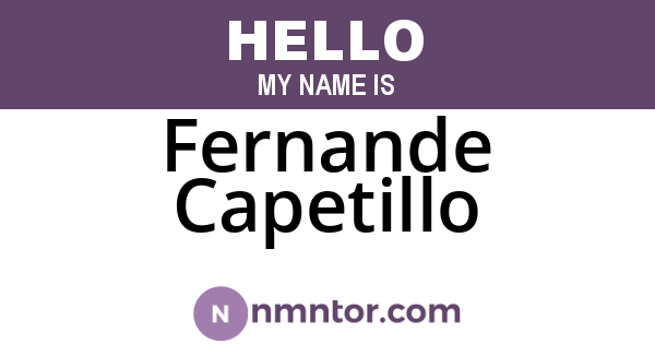 Fernande Capetillo