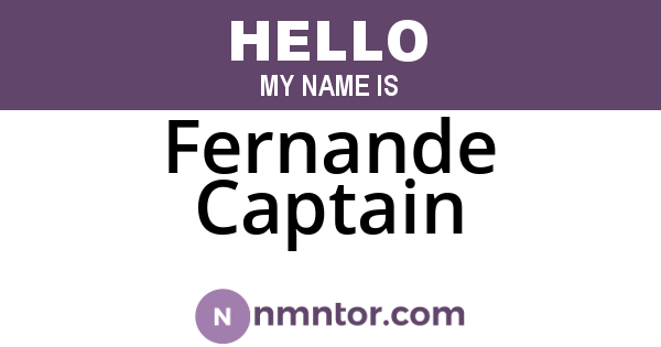 Fernande Captain