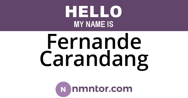 Fernande Carandang