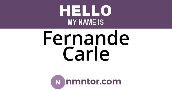 Fernande Carle