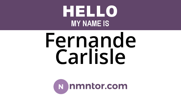 Fernande Carlisle