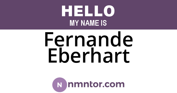 Fernande Eberhart