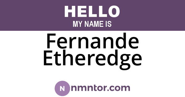 Fernande Etheredge
