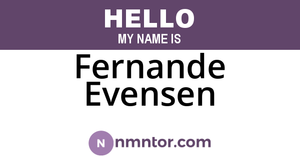 Fernande Evensen