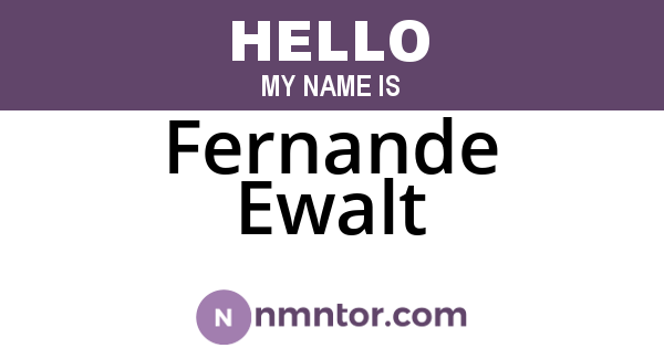 Fernande Ewalt