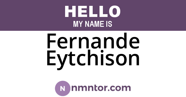 Fernande Eytchison