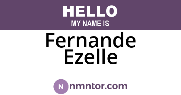 Fernande Ezelle