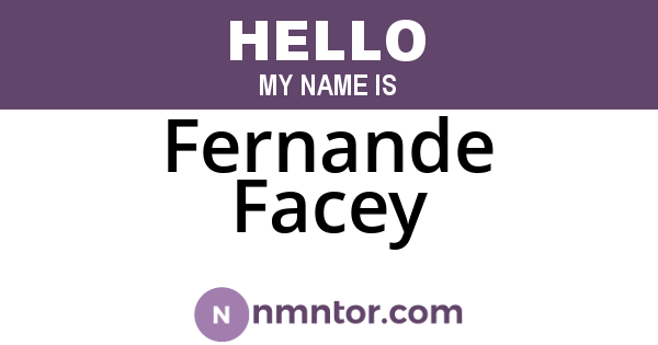 Fernande Facey
