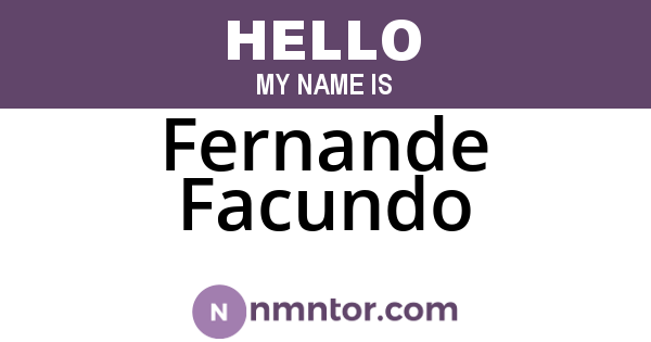 Fernande Facundo