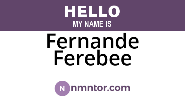 Fernande Ferebee