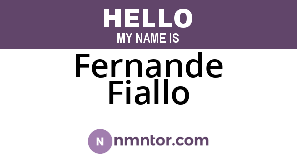 Fernande Fiallo