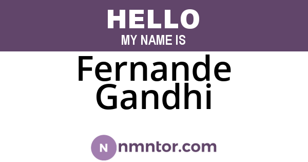 Fernande Gandhi