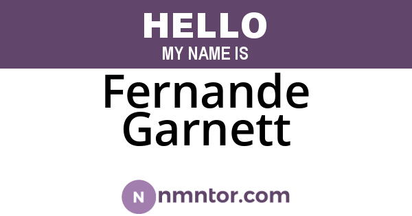 Fernande Garnett