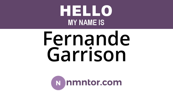 Fernande Garrison