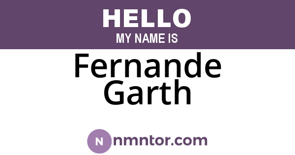 Fernande Garth