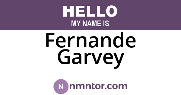 Fernande Garvey