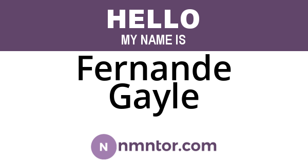 Fernande Gayle