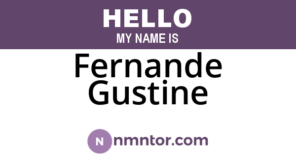 Fernande Gustine