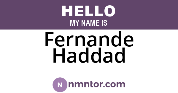 Fernande Haddad