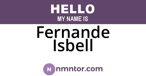 Fernande Isbell