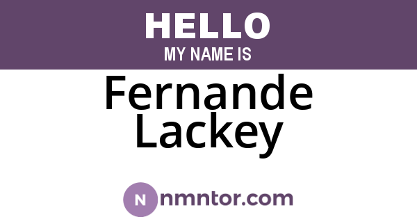 Fernande Lackey