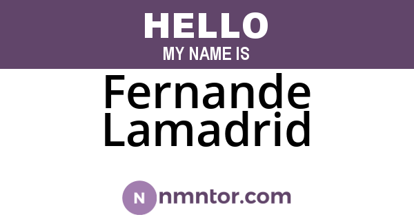 Fernande Lamadrid