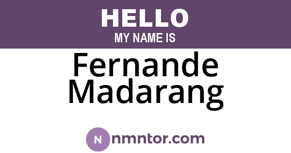 Fernande Madarang
