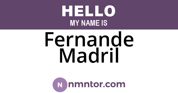 Fernande Madril