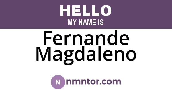 Fernande Magdaleno