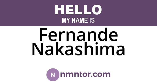 Fernande Nakashima