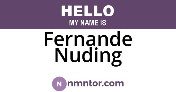 Fernande Nuding