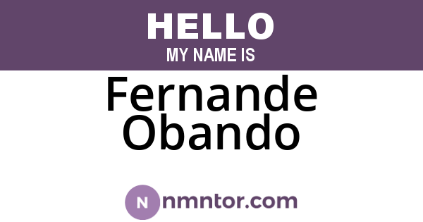 Fernande Obando