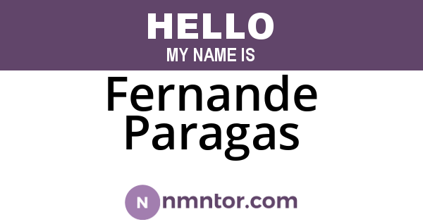 Fernande Paragas