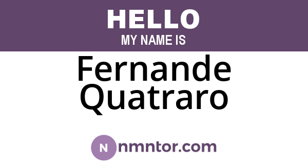 Fernande Quatraro