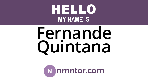 Fernande Quintana