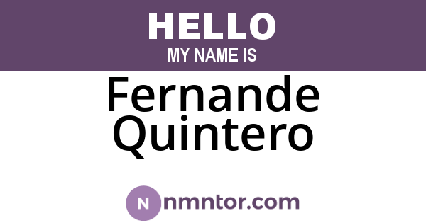 Fernande Quintero
