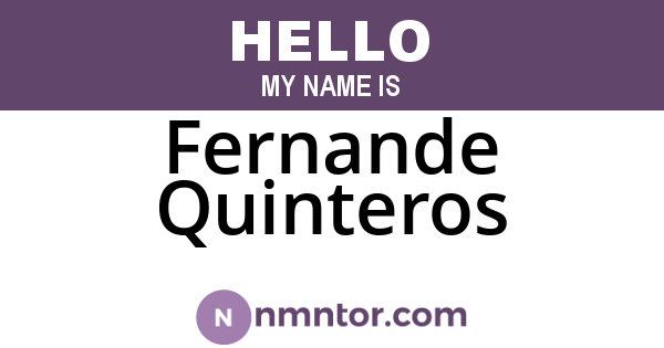 Fernande Quinteros