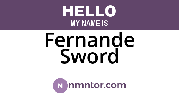 Fernande Sword