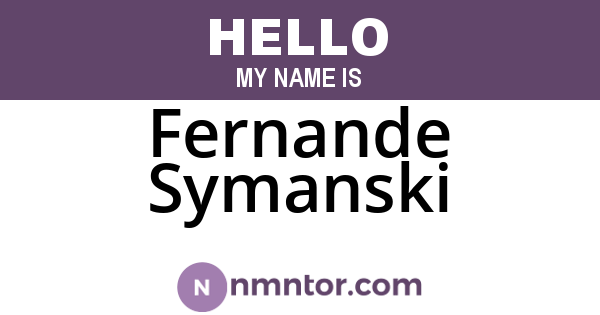 Fernande Symanski