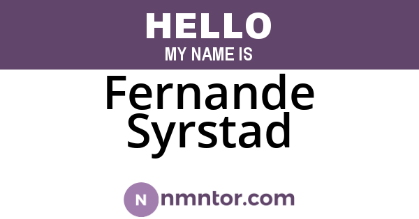 Fernande Syrstad