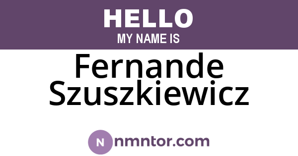 Fernande Szuszkiewicz