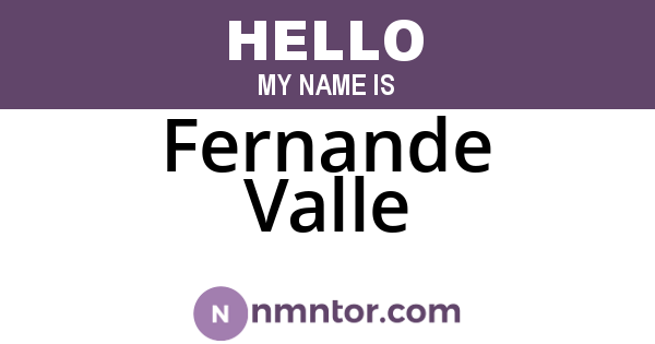 Fernande Valle